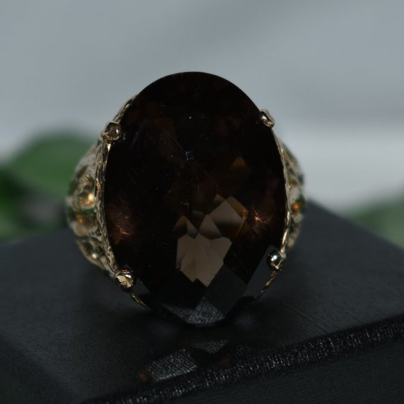 Smoky Quartz Ring with Branch Detail, Size 10 - Picture 11 of 11